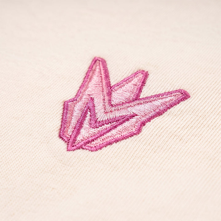 Embroidered M Oversize Tee (Cream)