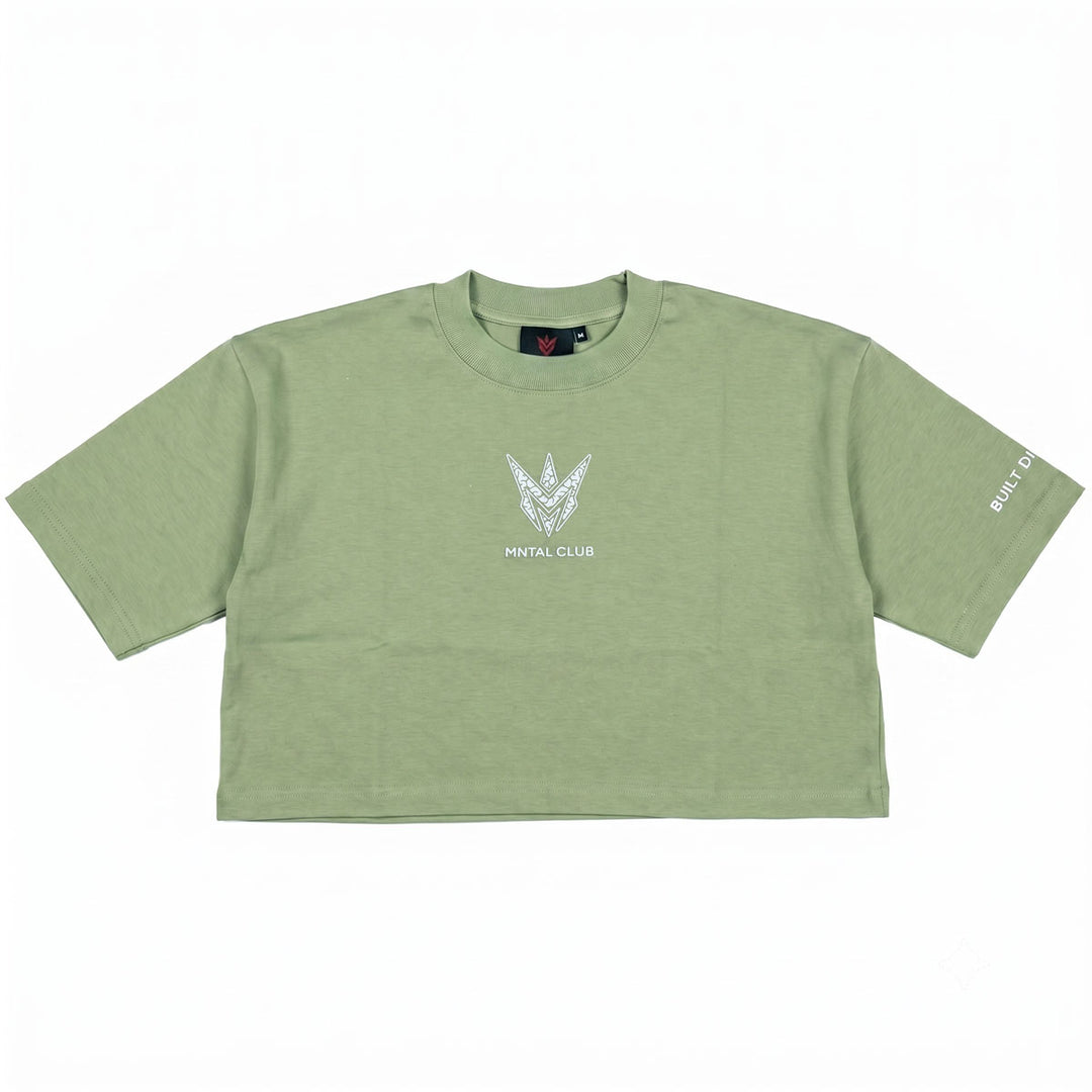 MNTAL Club Cropped Tee (Sage Green)