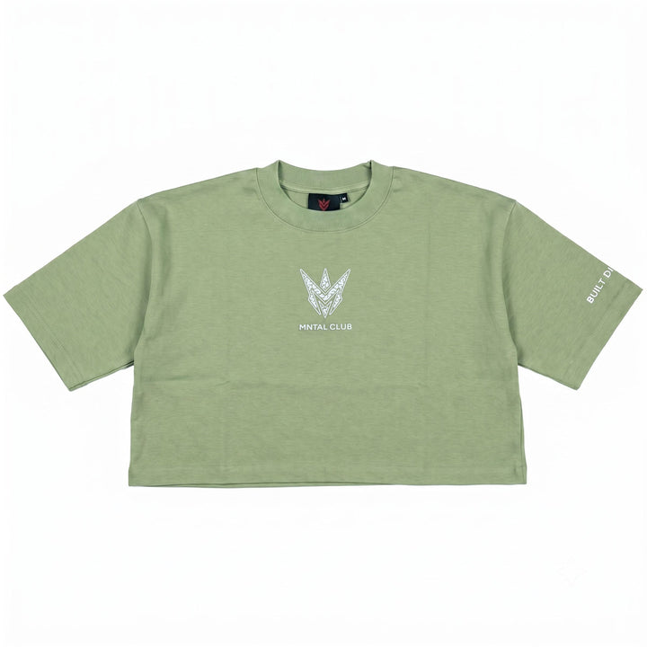 MNTAL Club Cropped Tee (Sage Green)