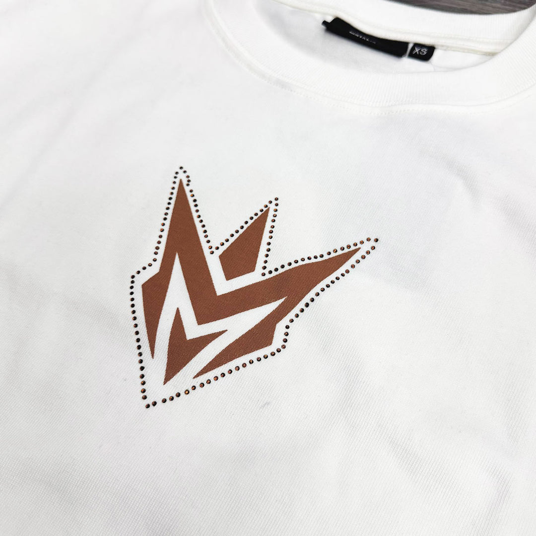 M Spike Cropped Tee (Cream)
