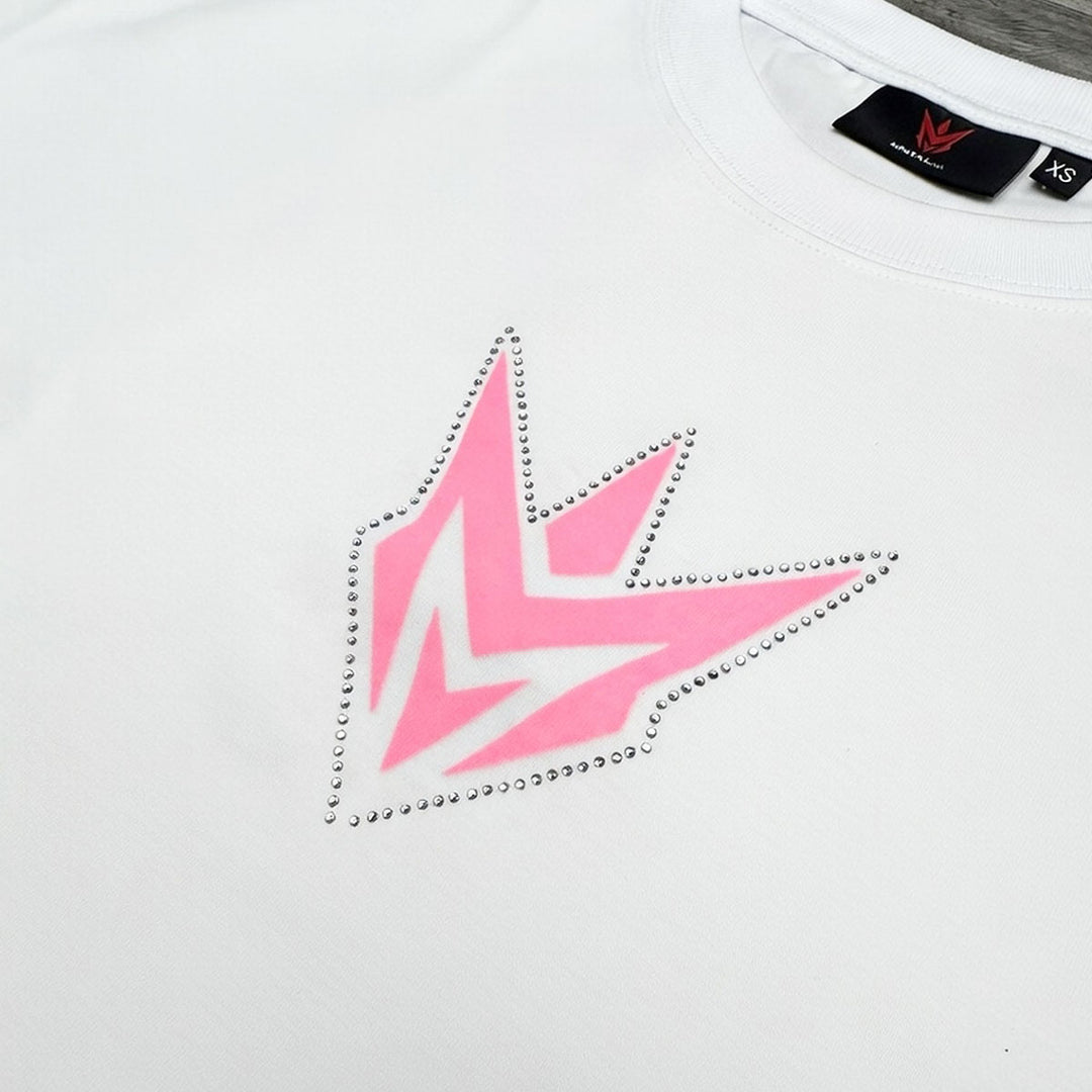 M Spike Cropped Tee (White)