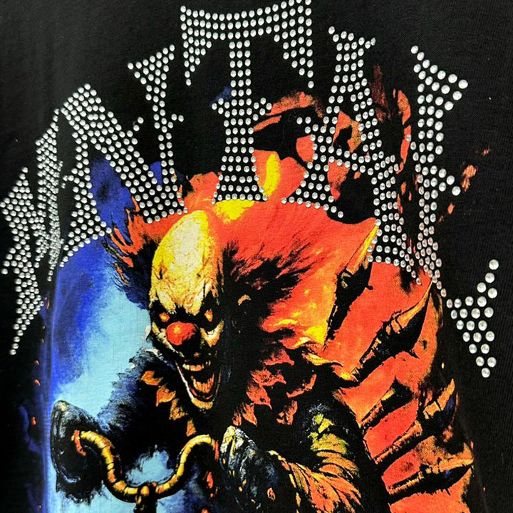 MNTAL Clown Rhinestone Tee (Black)