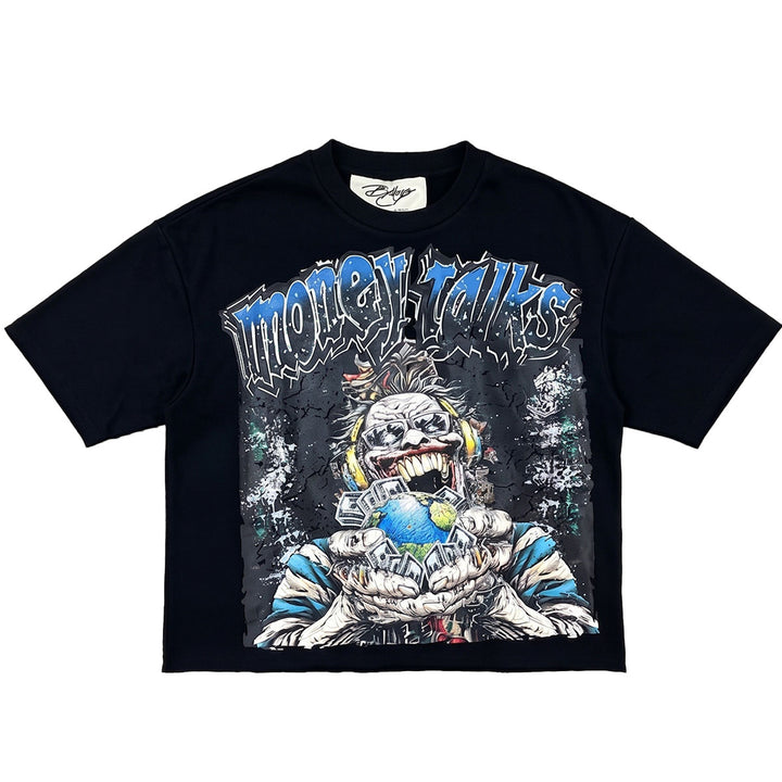 Money Talks Cropped Tee (Black)