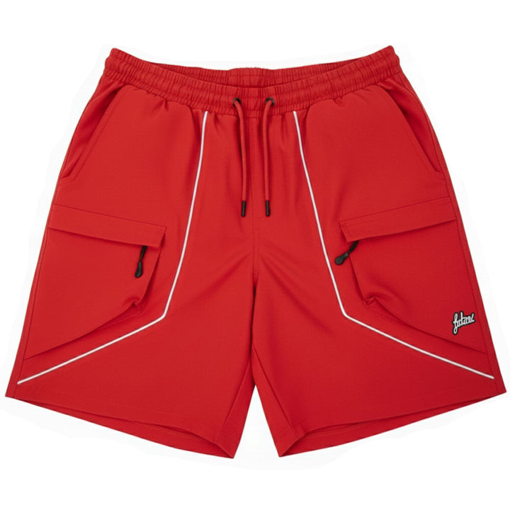 Motion Zip Cargo Shorts (Red)