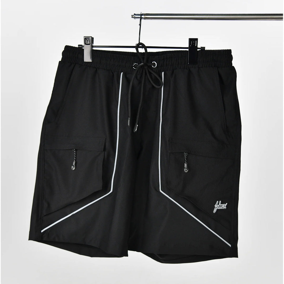 Motion Zip Cargo Shorts (Black)