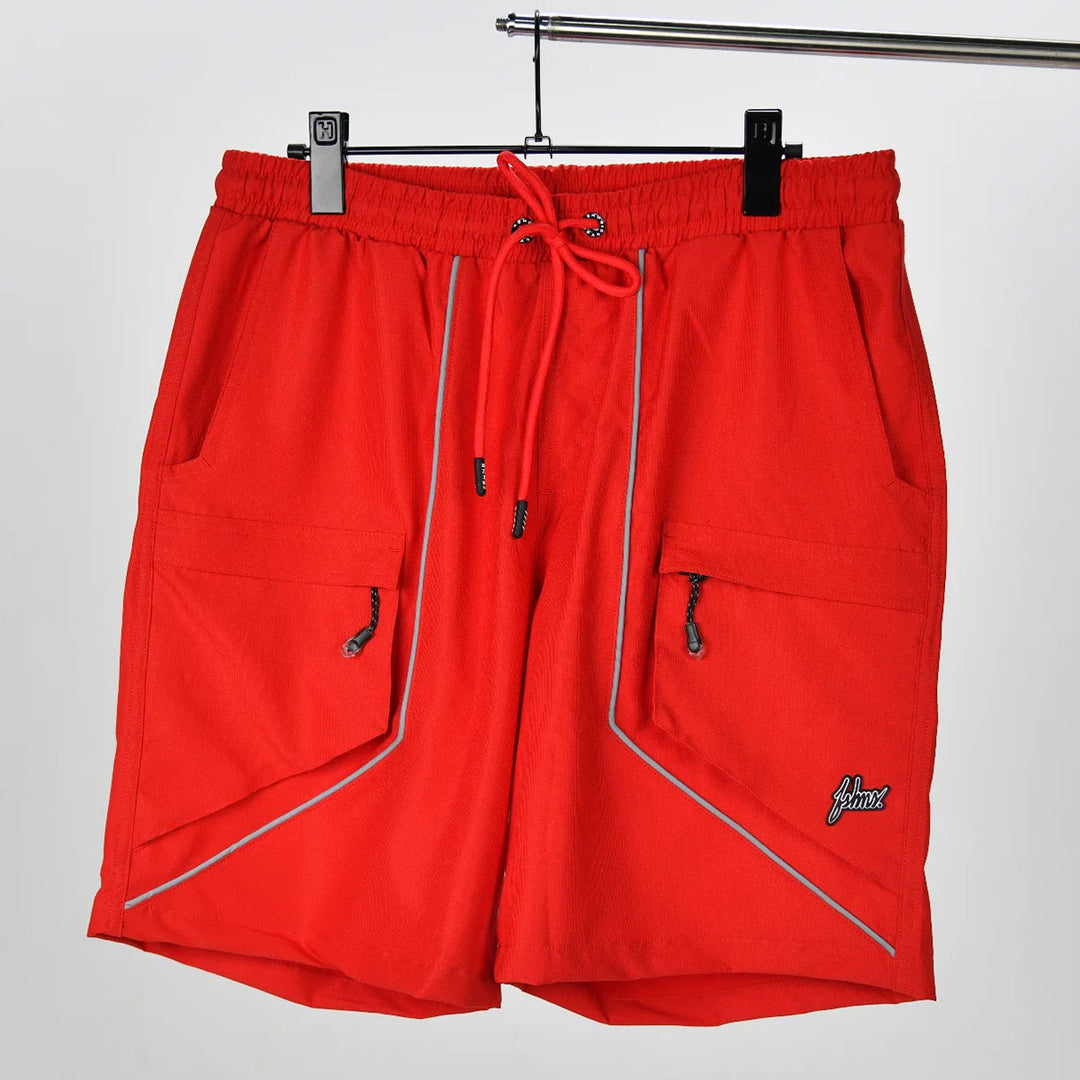 Motion Zip Cargo Shorts (Red)