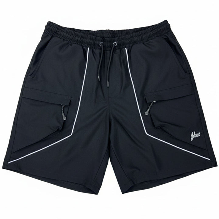 Motion Zip Cargo Shorts (Black)