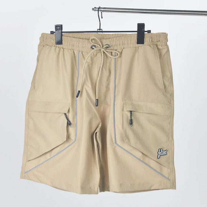 Motion Zip Cargo Shorts (Beige)