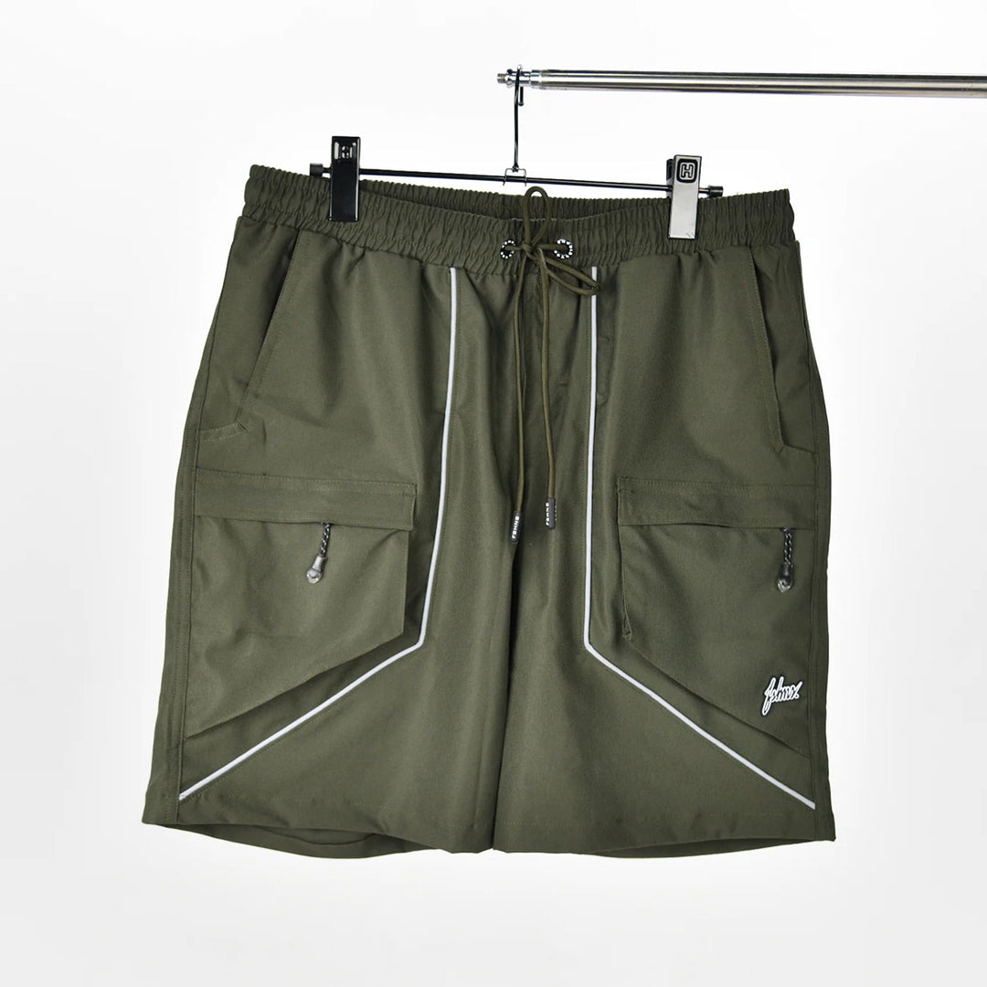 Motion Zip Cargo Shorts (Olive)