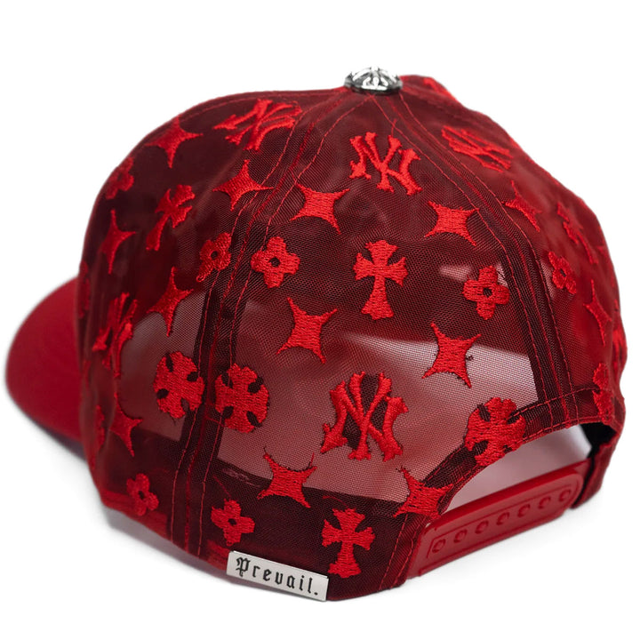 NY Chrome Red Monogram Hat V2
