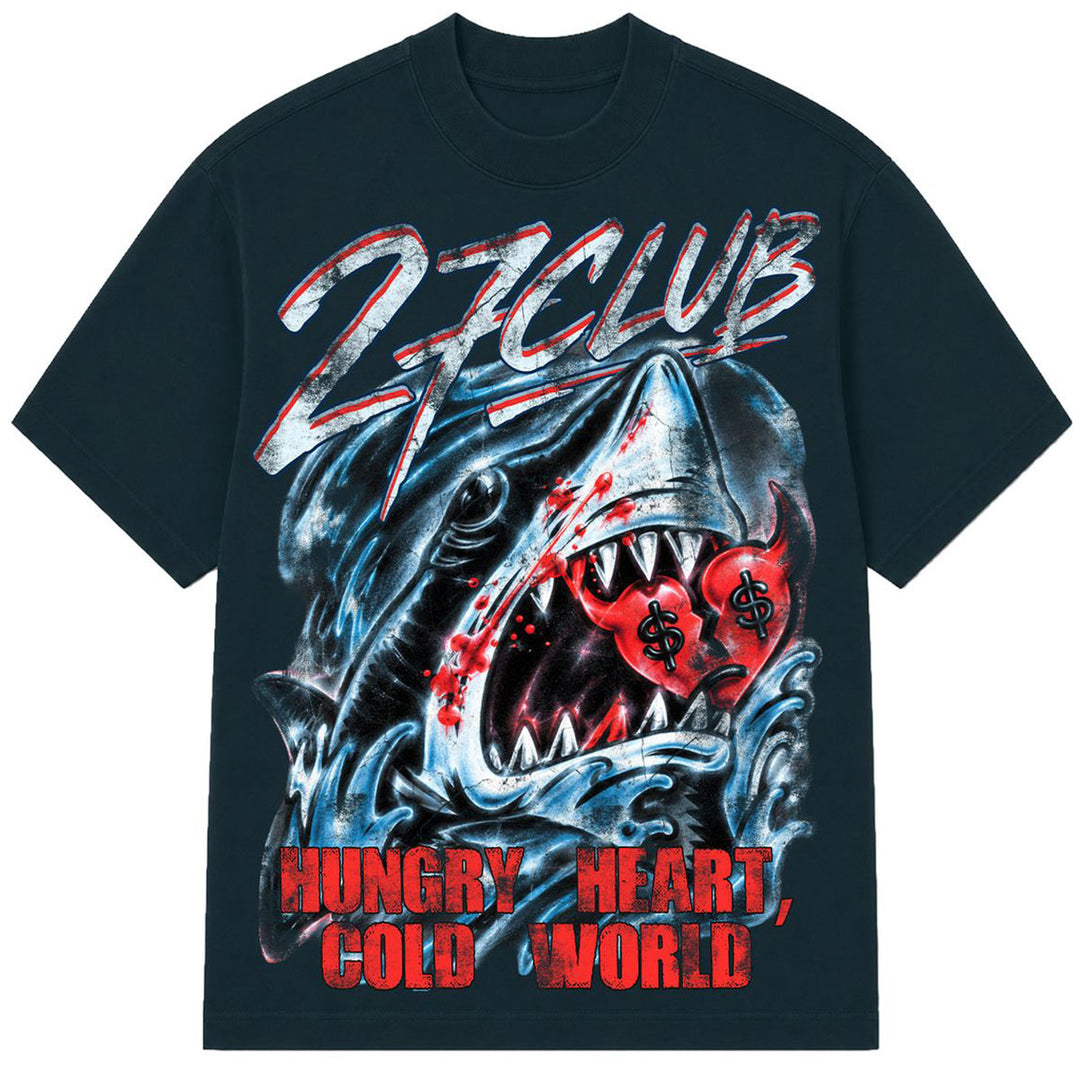 Never Fed Tee (Navy)