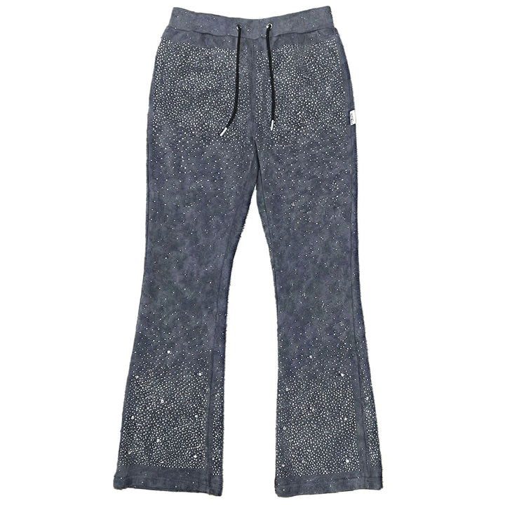 Stone Rivet Stacked Pants (Grey)