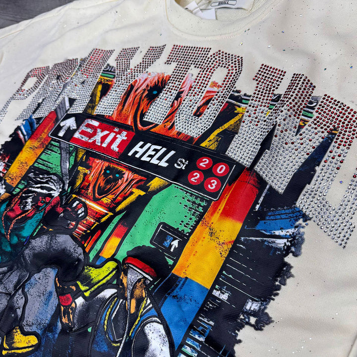 Pray to Win Cropped Tee (Off-White)