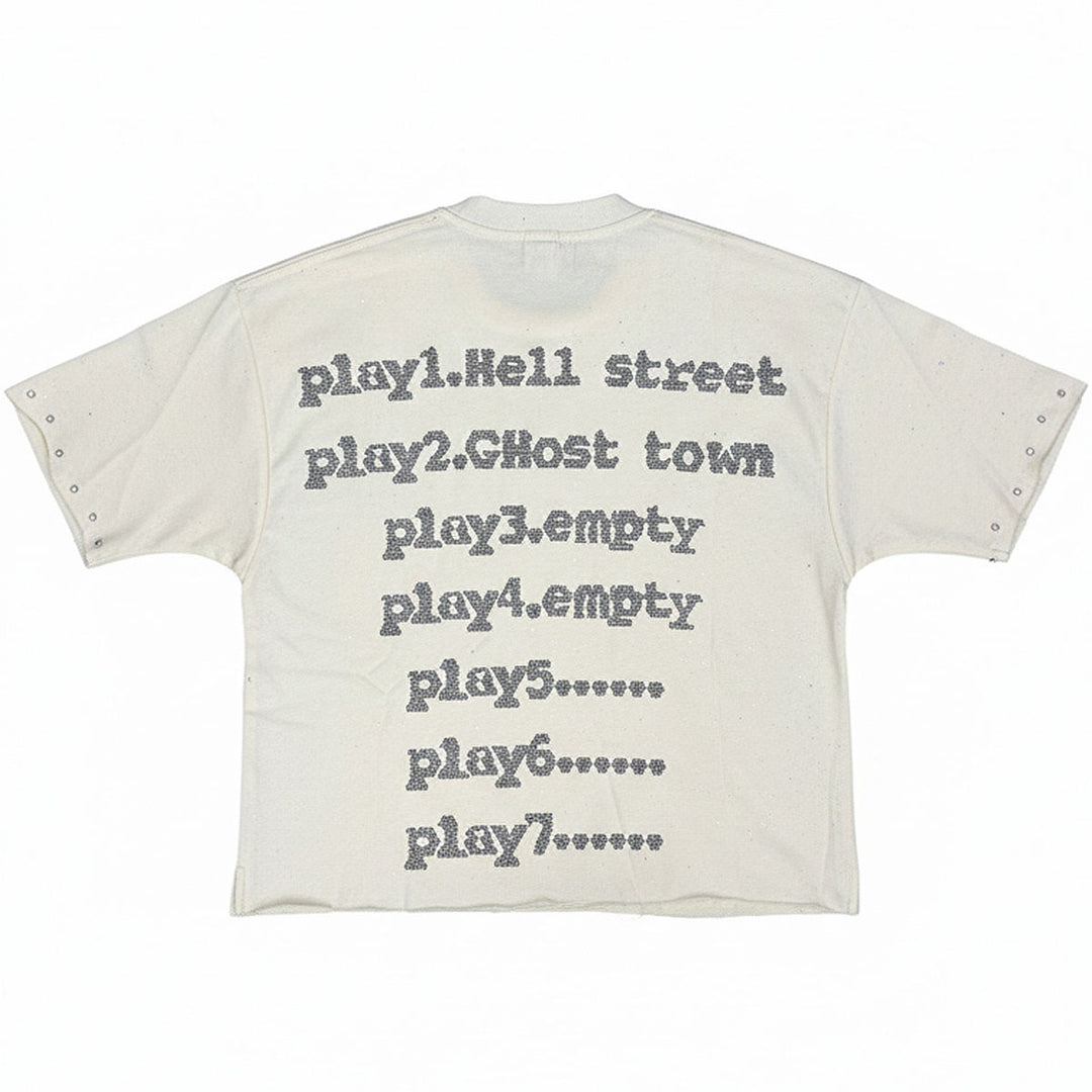 Pray to Win Cropped Tee (Off-White)