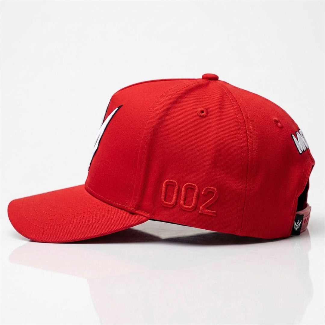 Embroidered M Hat (Red)