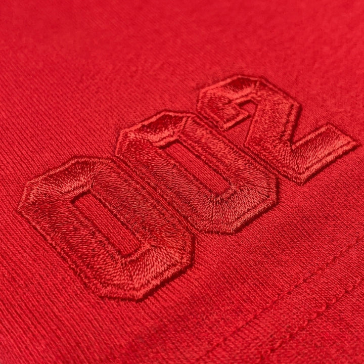 Embroidered M Oversize Tee (Red)