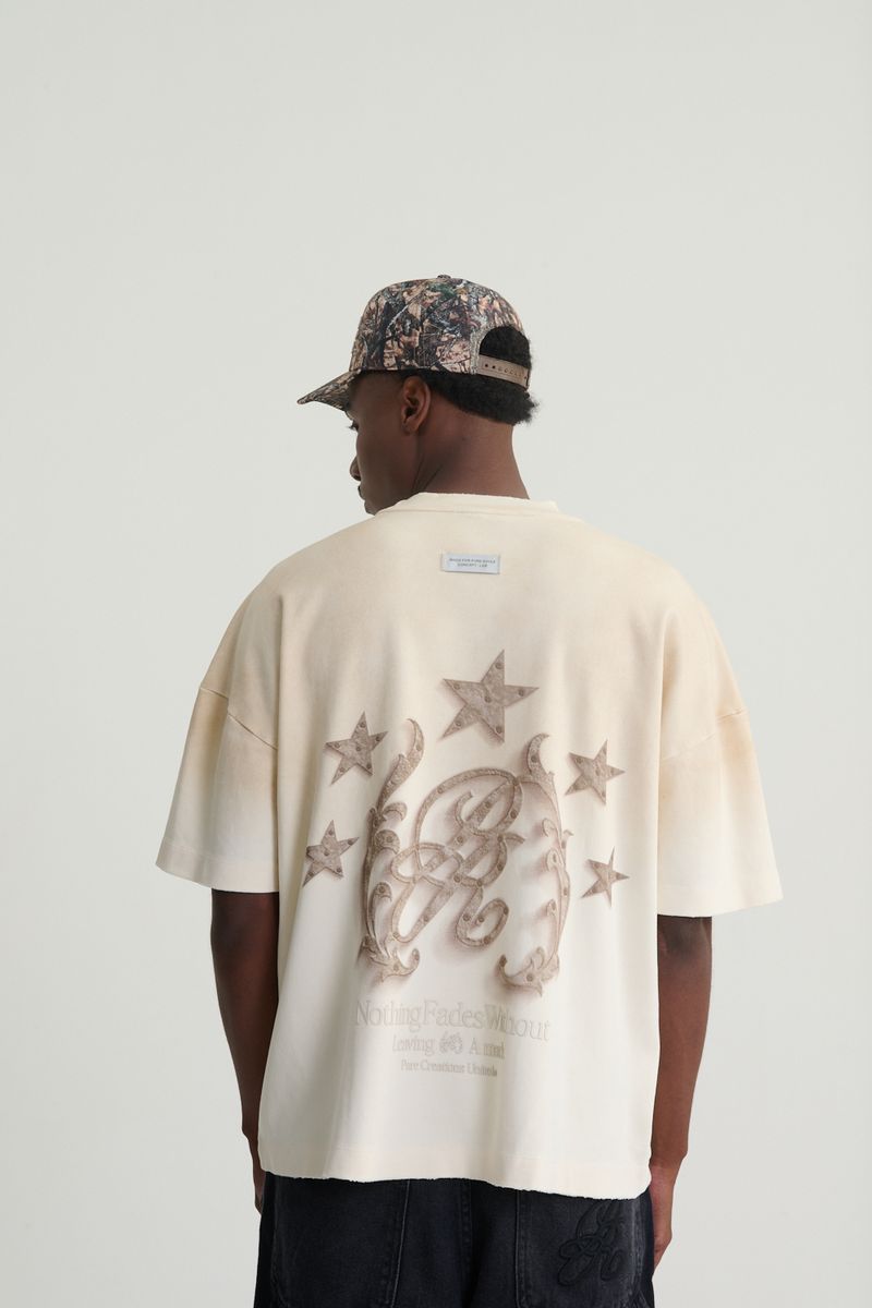 Rustic Monogram Tee (Cream)