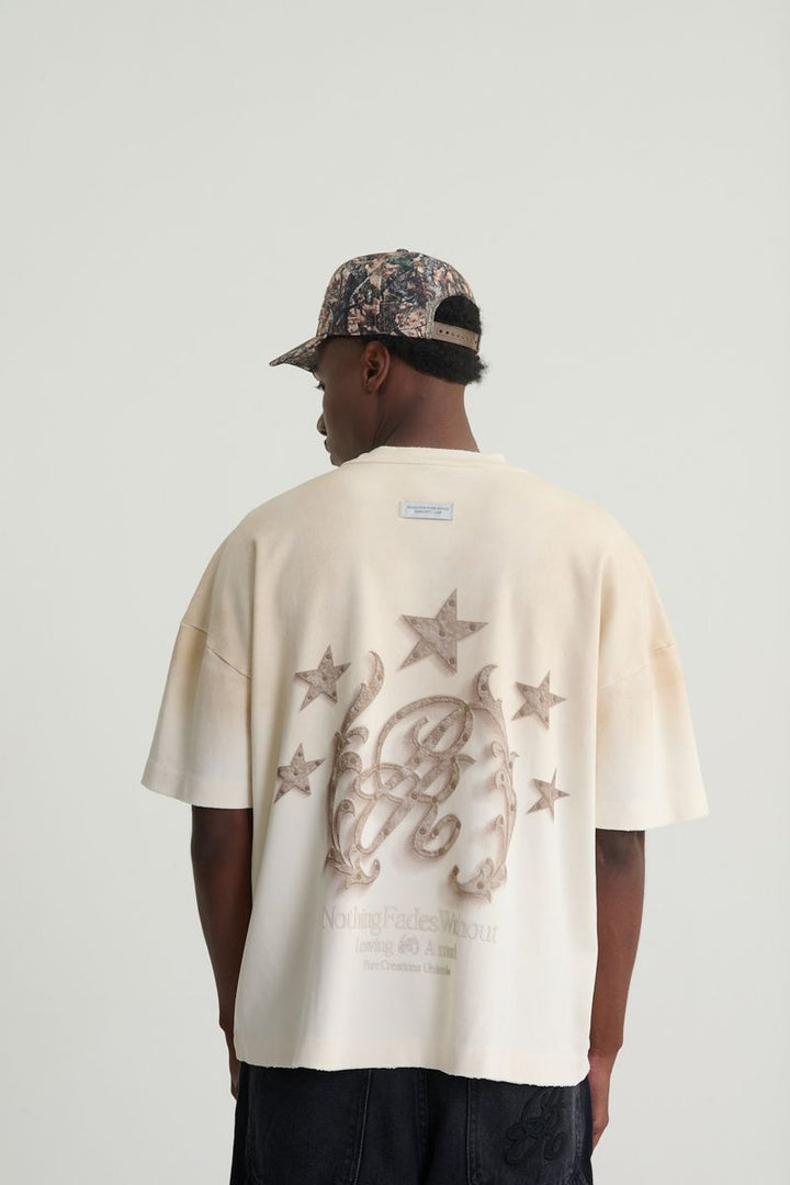 Rustic Monogram Tee (Cream)