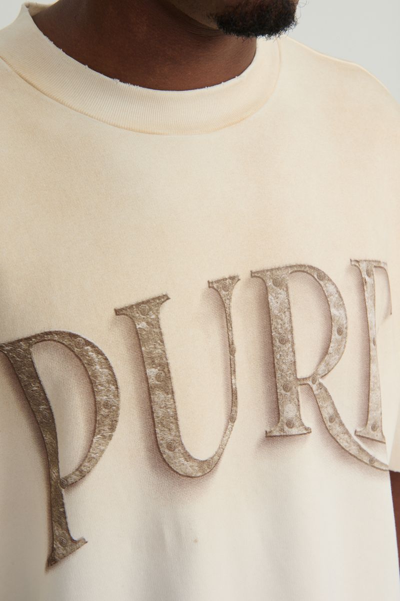 Rustic Monogram Tee (Cream)