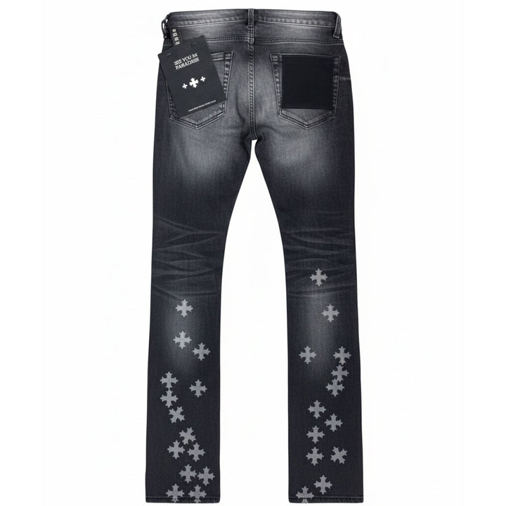 Super Skinny Stacked Paradise Denim (Black Shadow)