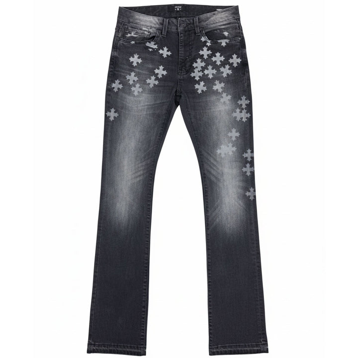 Super Skinny Stacked Paradise Denim (Black Shadow)