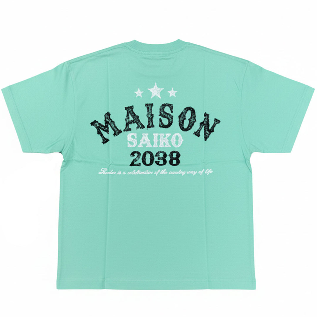 Sunset Cowboy Tee (Aqua)
