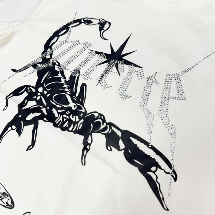 Rhinestone Scorpion Club Tee (Natural)