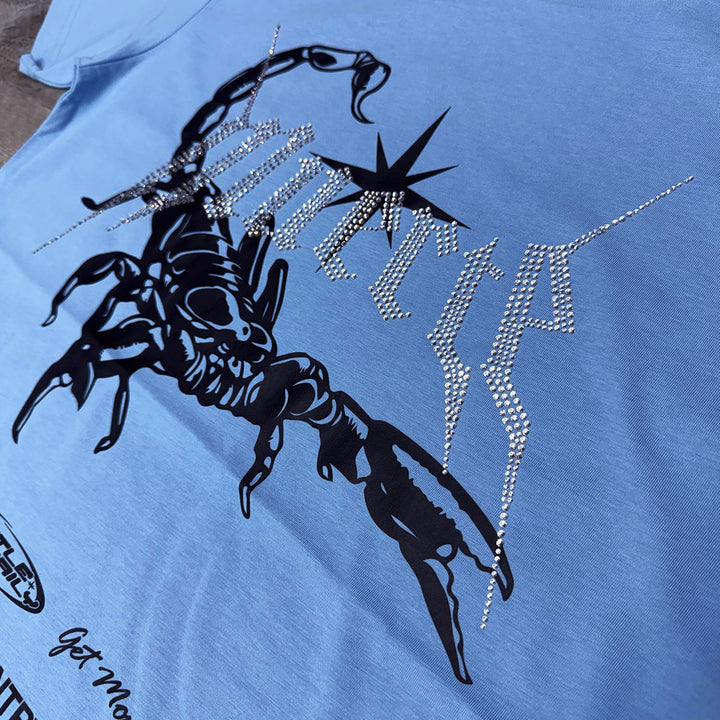 Rhinestone Scorpion Club Tee (Blue)