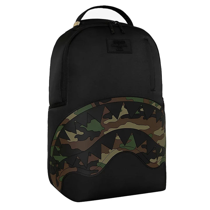 Shark Central Nylon Camo Embossed Shark Backpack