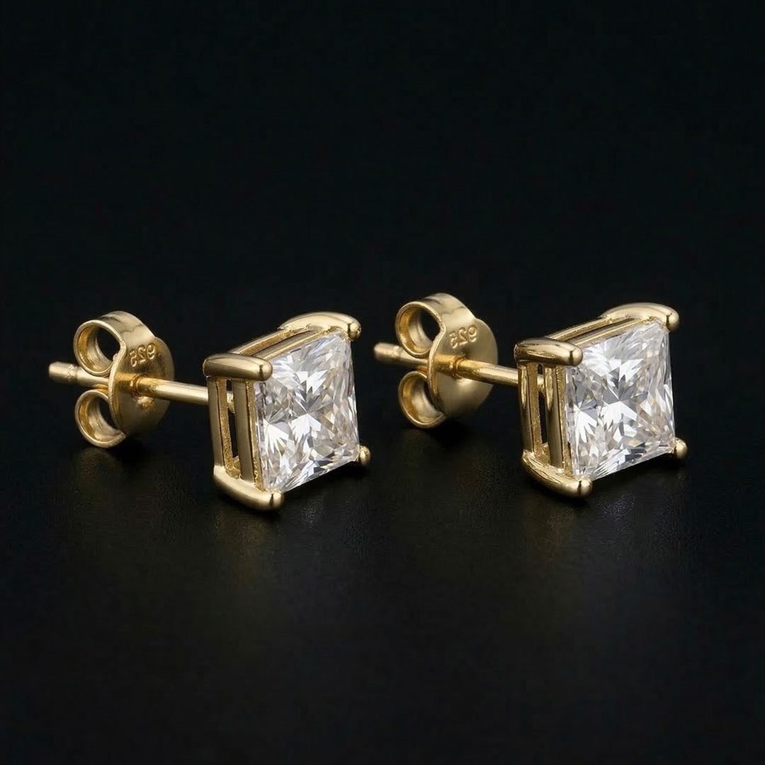 Primal Square Moissanite Earrings