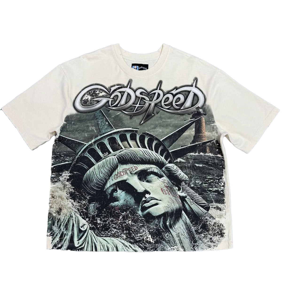 Sunken Liberty 2 T-Shirt (Bone) | Godspeed New York – Urban Street