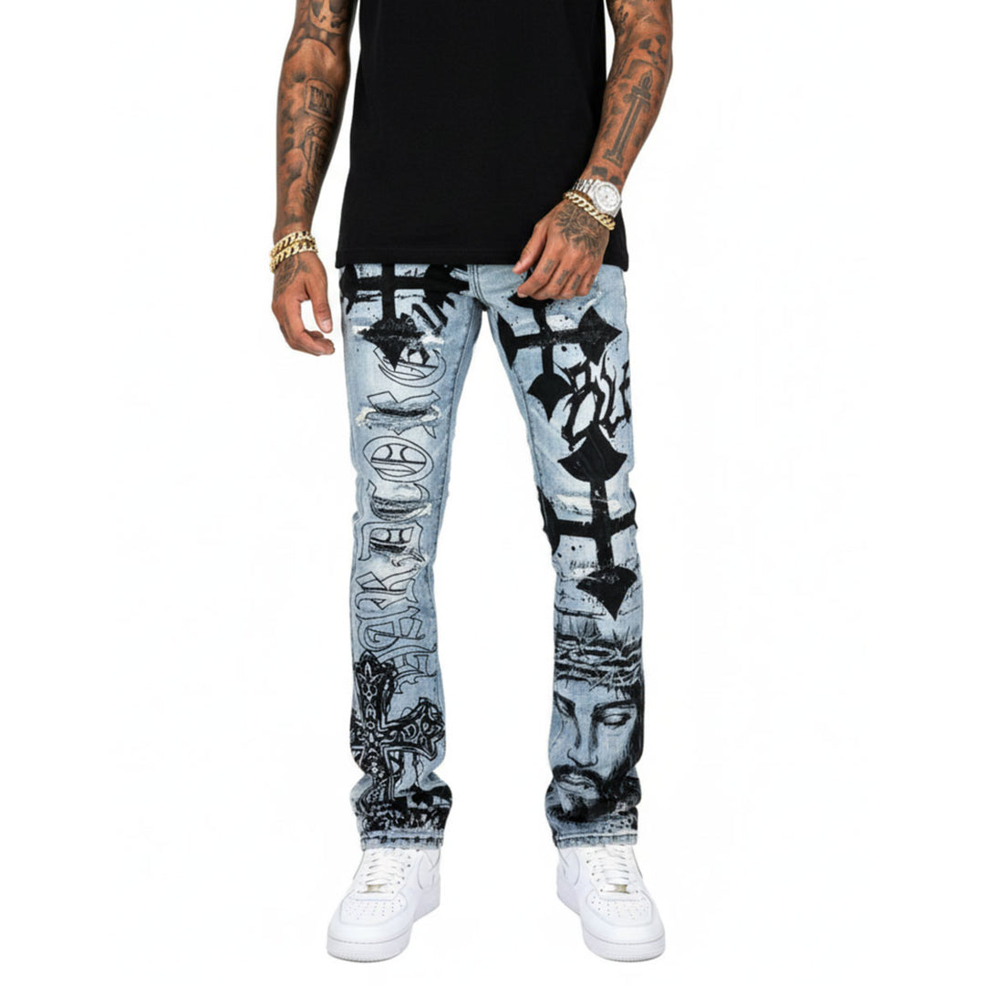 Premium Artwork Denim (Light Blue)