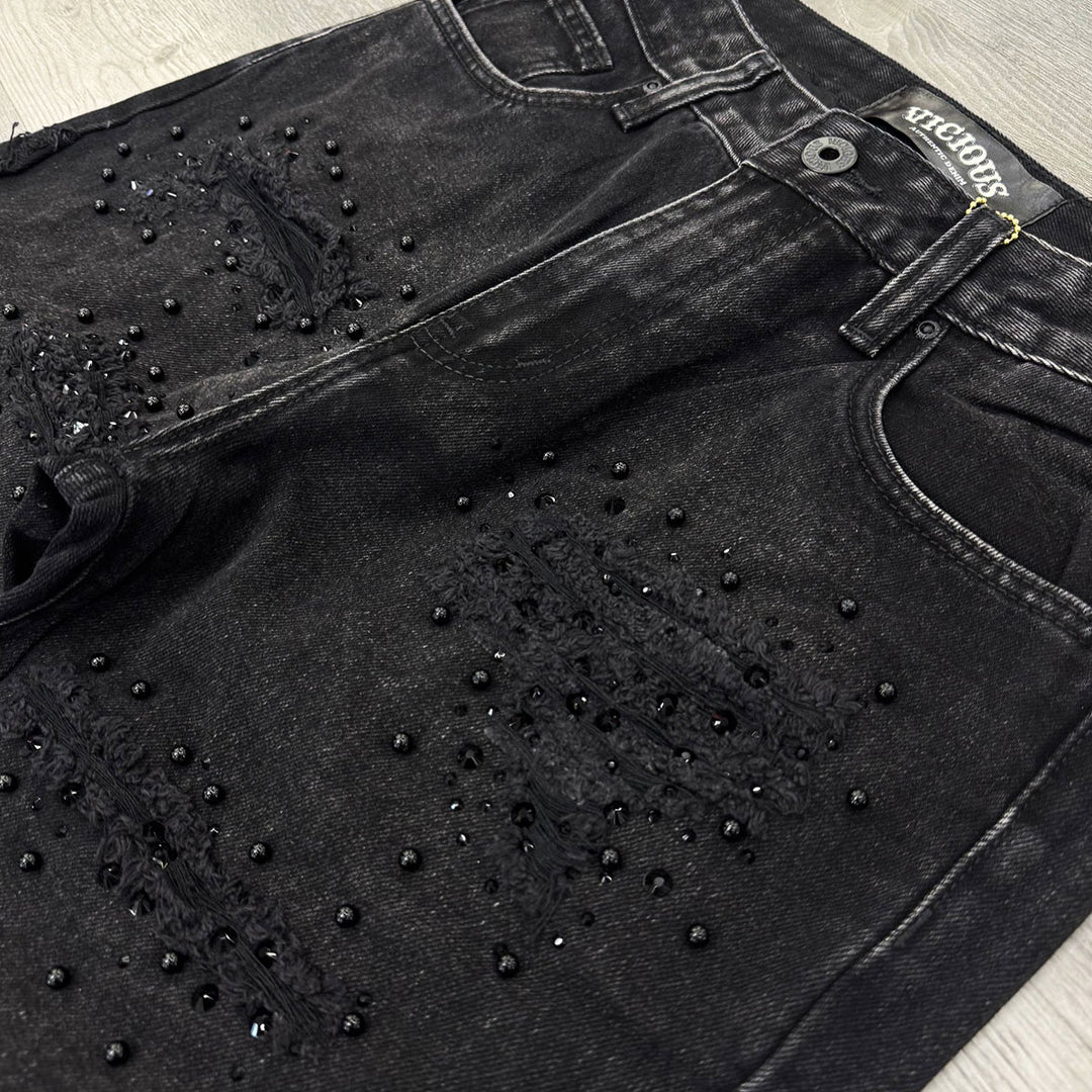 Relaxed Flare Denim (Black)