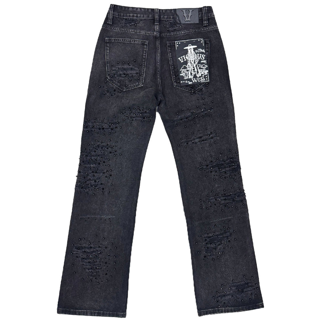 Relaxed Flare Denim (Black)