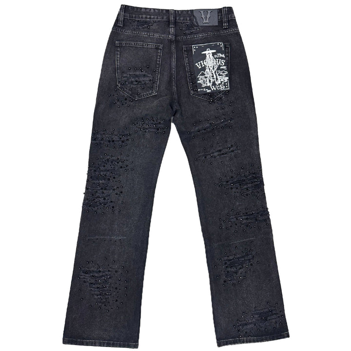 Relaxed Flare Denim (Black)