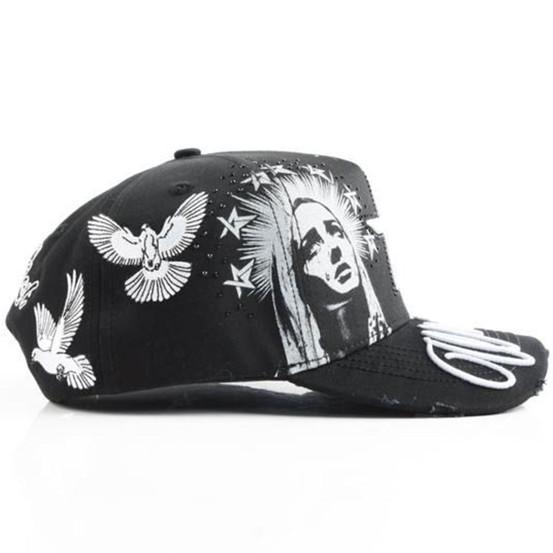 Virgin Mary Snapback Hat (Black)