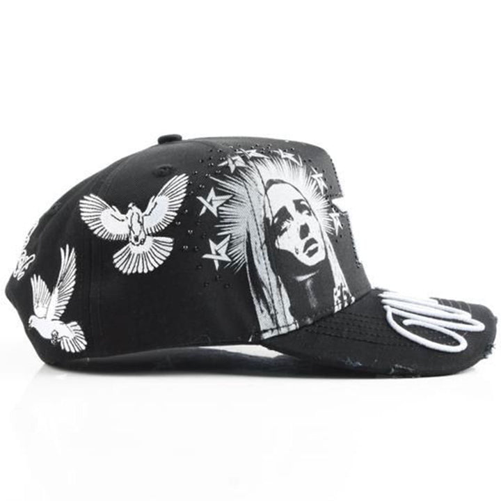 Virgin Mary Snapback Hat (Black)