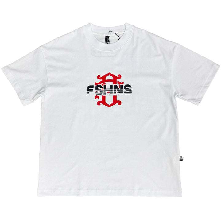 Visionary Monogram Oversize Tee (White / Red)