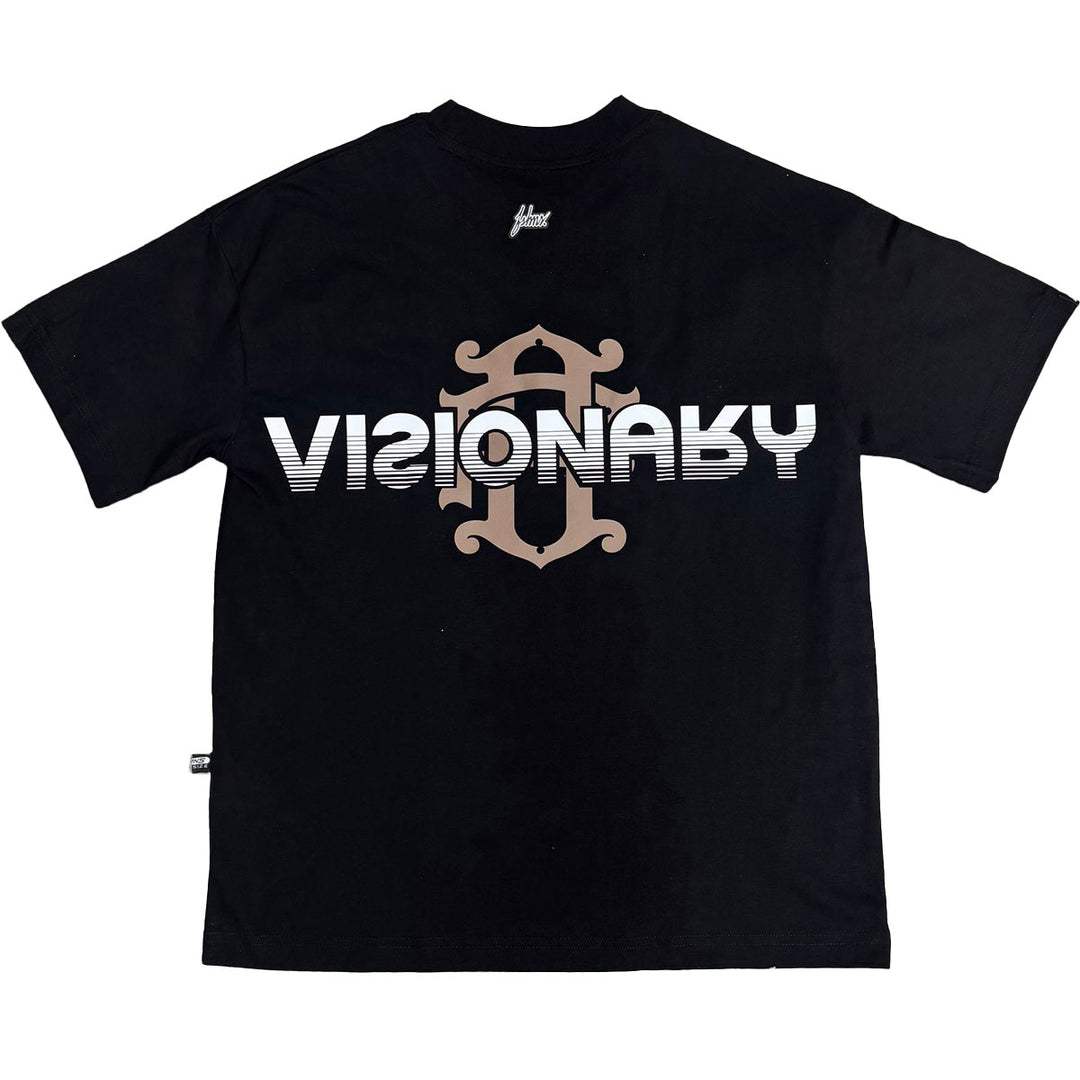 Visionary Monogram Oversize Tee (Black / Brown)