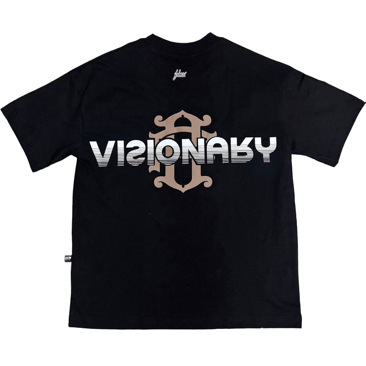 Visionary Monogram Oversize Tee (Black / Brown)