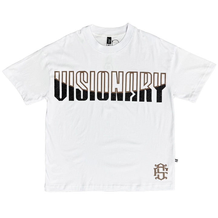 Visionary Glitter Oversize Tee (White)