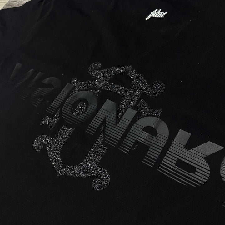 Visionary Monogram Oversize Tee (Full Black)