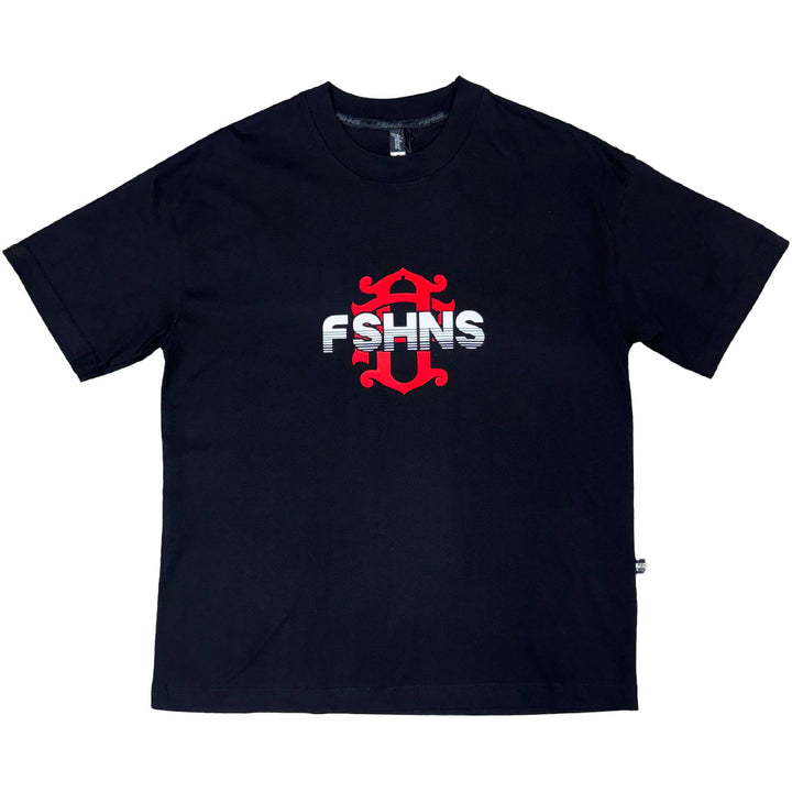 Visionary Monogram Oversize Tee (Black / Red)