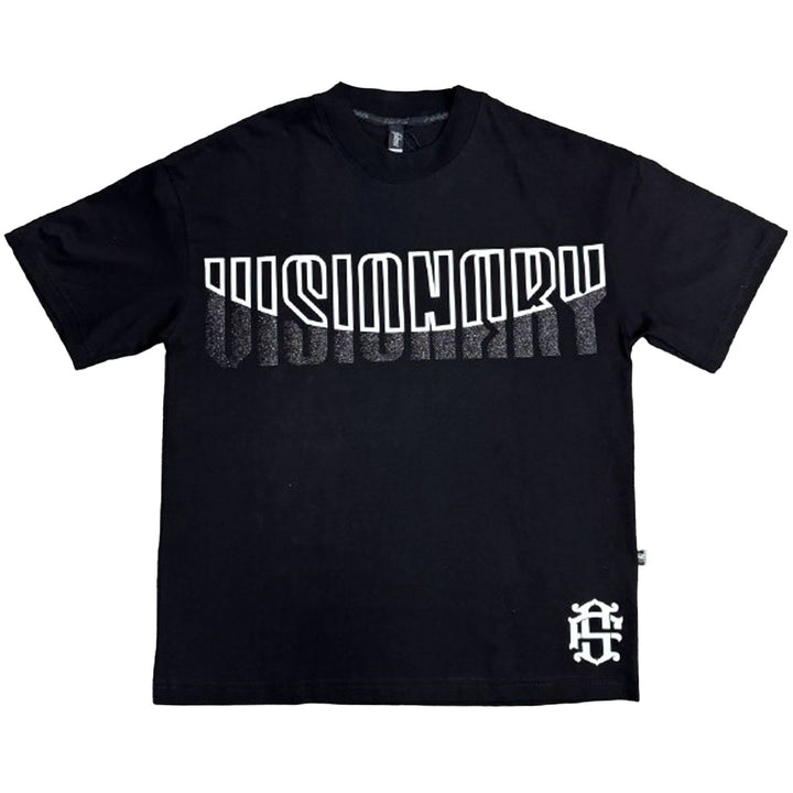 Visionary Glitter Oversize Tee (Black / White)