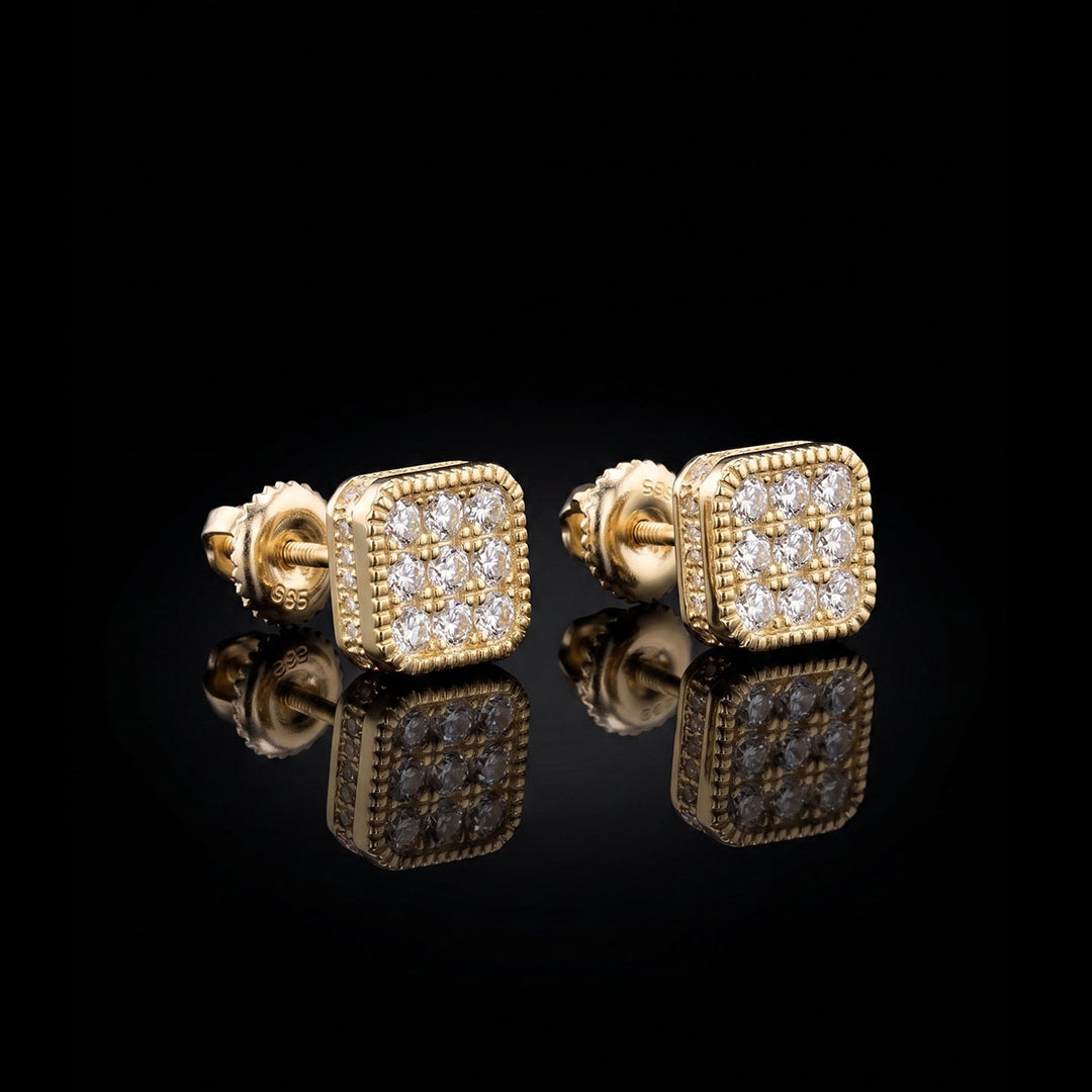 Gold Plated Vitesse Moissanite Earrings