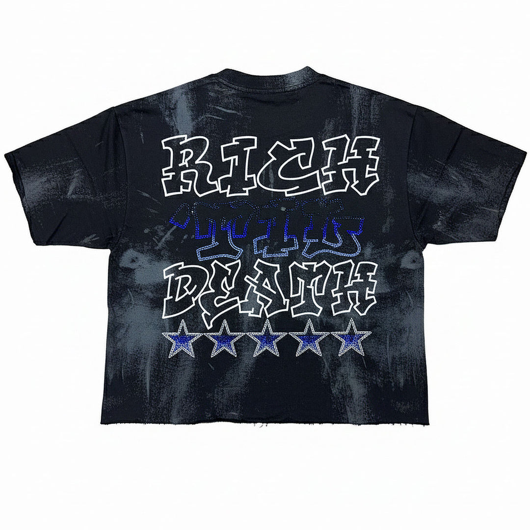 Wanted Cropped Tee (Black)