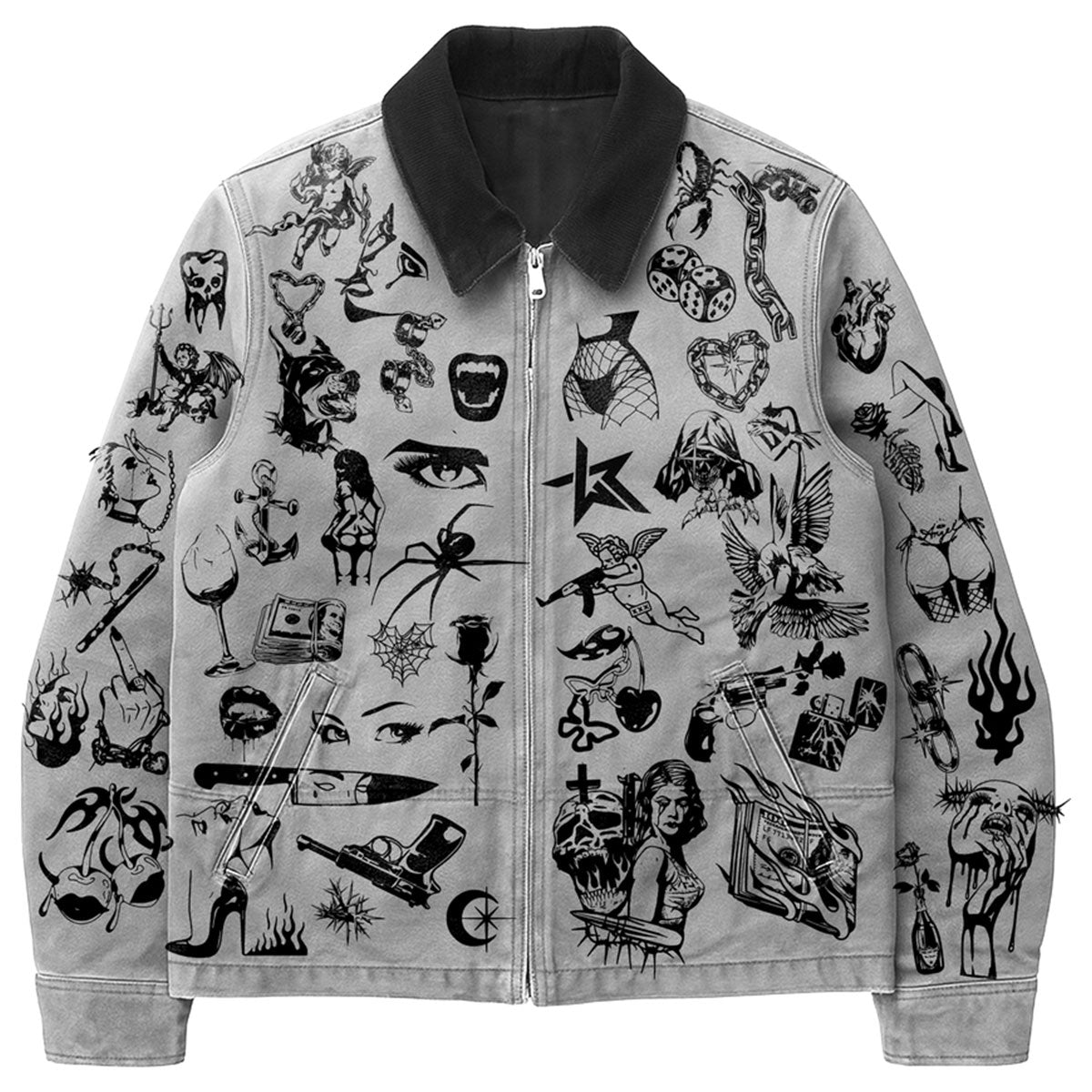 Outrageous Jacket (Grey) | WKND RIOT – Urban Street Wear