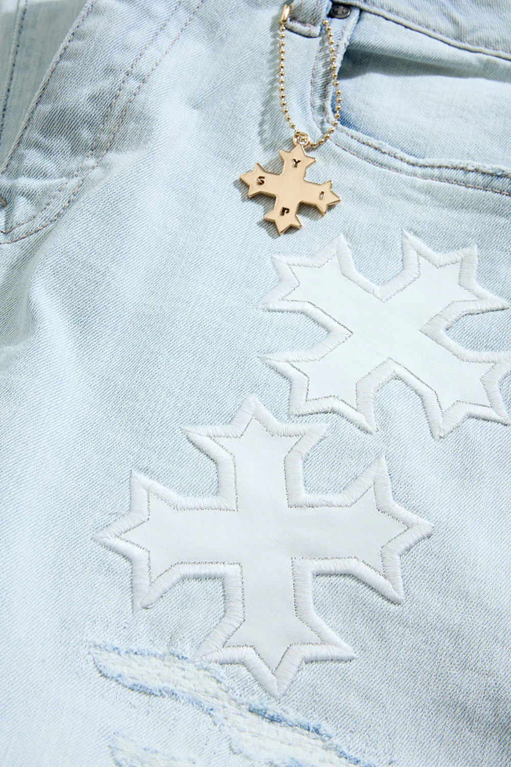 Super Skinny Stacked Eden Denim (Iced White)