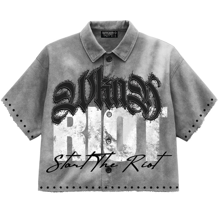 WR Button Up Shirt (Grey)