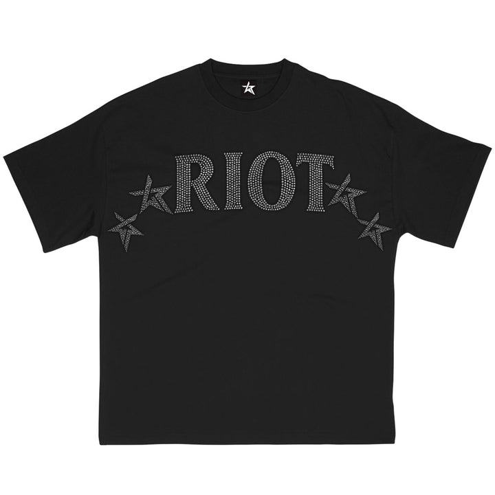 Riot Rhinestone Tee (Black)